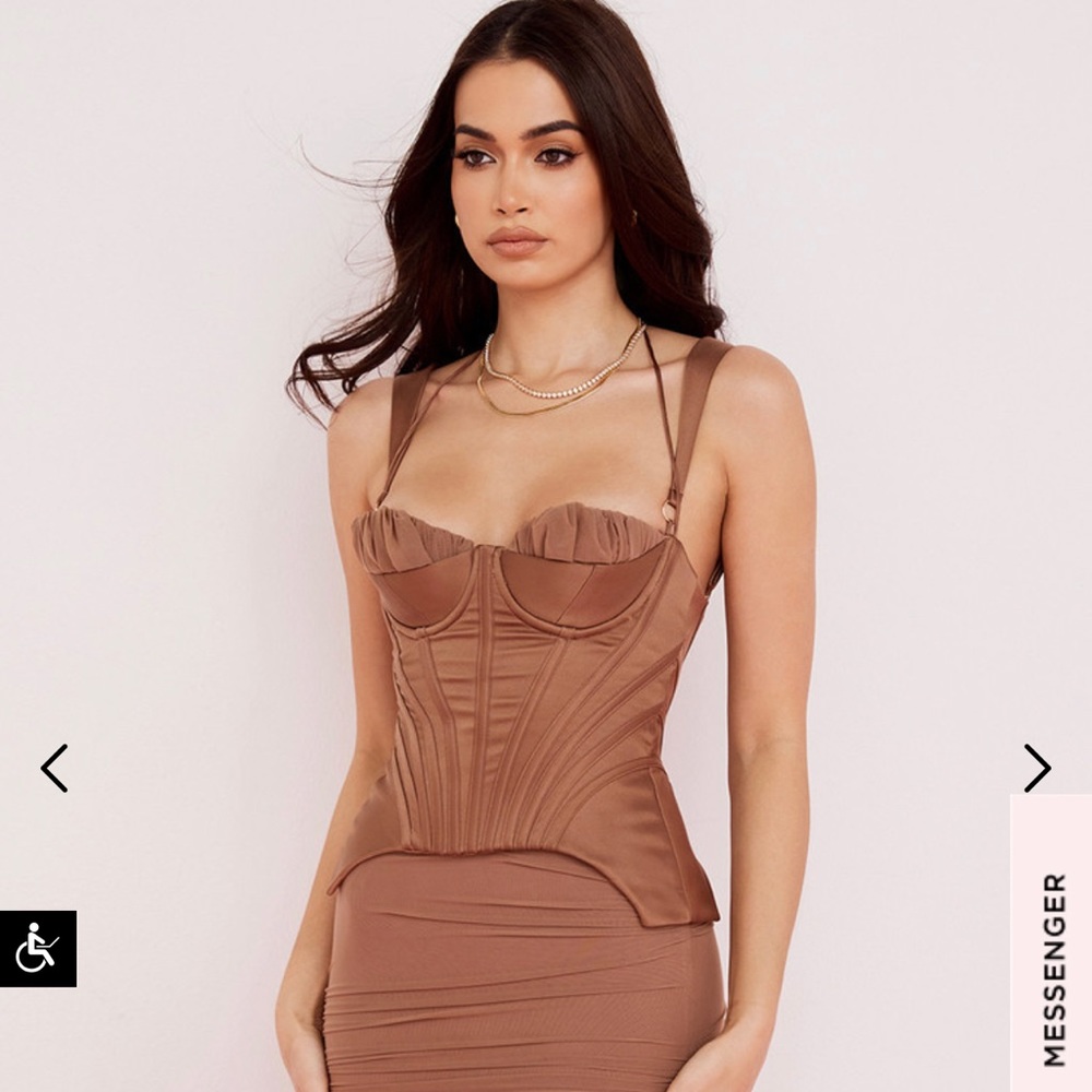 Talya Toffee Midi Dress